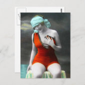 Risqueヴィンテージ写真 ポストカード (正面/裏面)