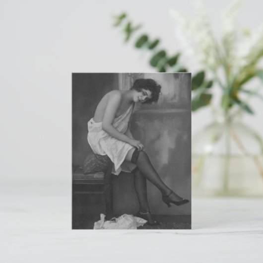 Risqueヴィンテージ写真 ポストカード (スタンド正面)