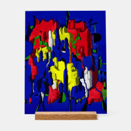 Risse im Blau, abstrakt アクリルサイン