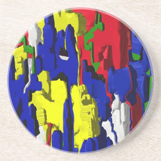 Risse im Blau, abstrakt コースター (正面)