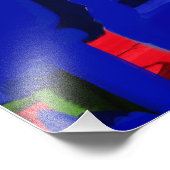 Risse im Blau, abstrakt フォトプリント (角)