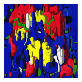 Risse im Blau, abstrakt フォトプリント