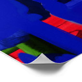 Risse im Blau, abstrakt ポスター (角)