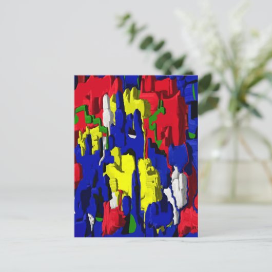 Risse im Blau, abstrakt ポストカード (スタンド正面)