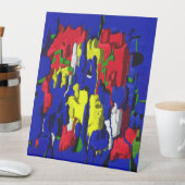 Risse im Blau, abstrakt 台座サイン (インサイチュ)