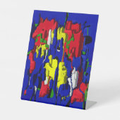 Risse im Blau, abstrakt 台座サイン (正面)