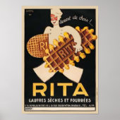 Rita Biscuits Vintage Ad ポスター (正面)