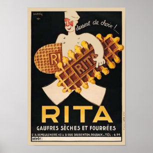 Rita Biscuits Vintage Ad ポスター