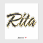 Rita black gold Lettering Aufkleber Sticker シール (シート)