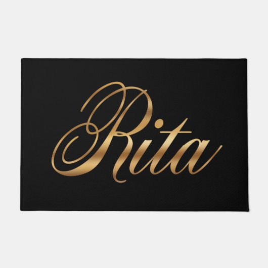 Rita gold Design Lettering Türmatte ドアマット (正面)