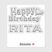 Rita Happy Birthday silver Aufkleber Sticker シール (シート)