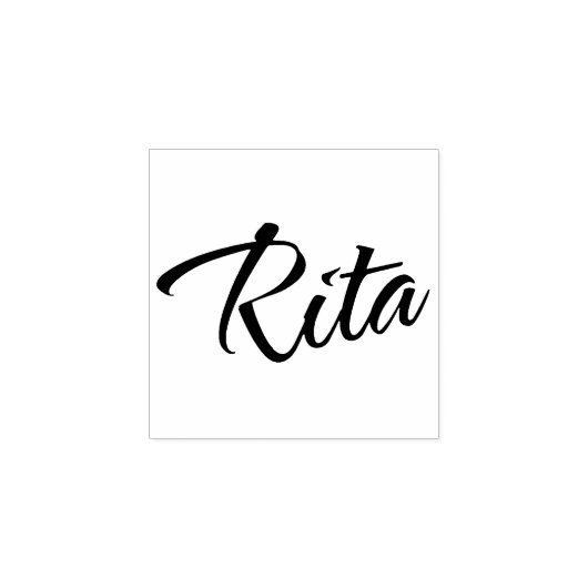 Rita name cursiveスクリプトの署名 ラバースタンプ (インプリント)