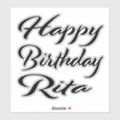 Rita Name Vorname black Sticker Geburtstag シール (シート)