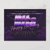 Rita Name Vorname lila Postkarte Geburtstag ポストカード (正面)