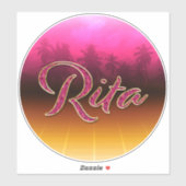 Rita Vorname Name golden pink Aufkleber Sticker シール (シート)