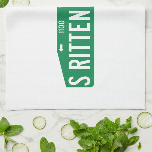 Rittenhouseスクエア、フィラデルヒィアのPAの道路標識 キッチンタオル (折り畳み)