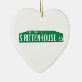 Rittenhouseスクエア、フィラデルヒィアのPAの道路標識 セラミックオーナメント (右)
