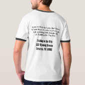 Ritzのプディング Tシャツ (裏面)