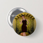 Ritz DecoのフラッパーにIIを置くKRW 缶バッジ (正面&裏面)