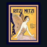 "Ritzi Mitzi" Art Deco Sheet Cover Print 16 x 20 ポスター<br><div class="desc">Cute Art Deco Sheet Music Cover "Ritzi Mitzi"  Available in other sizes.</div>