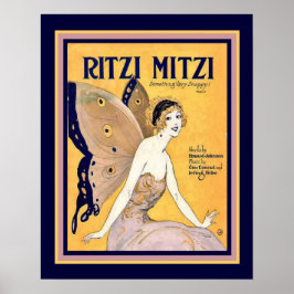 "Ritzi Mitzi" Art Deco Sheet Cover Print 16 x 20 ポスター