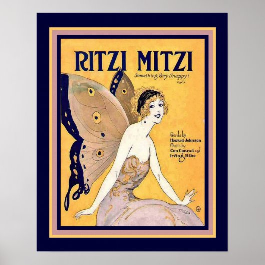 "Ritzi Mitzi" Art Deco Sheet Cover Print 16 x 20 ポスター (正面)