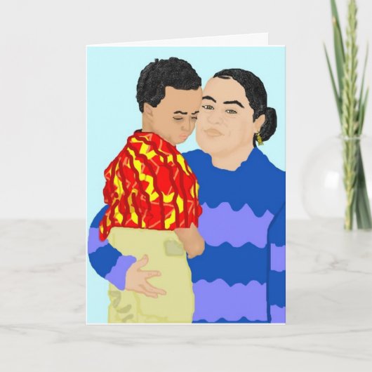 Rivaおよび息子の挨拶状(幸せな休日) シーズンカード (正面)