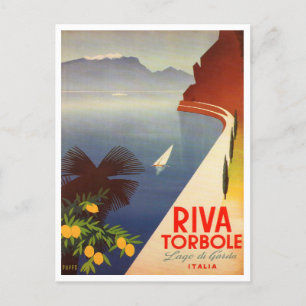 Riva Torbole, Lago de Gardaイタリアのヴィンテージ旅行 ポストカード