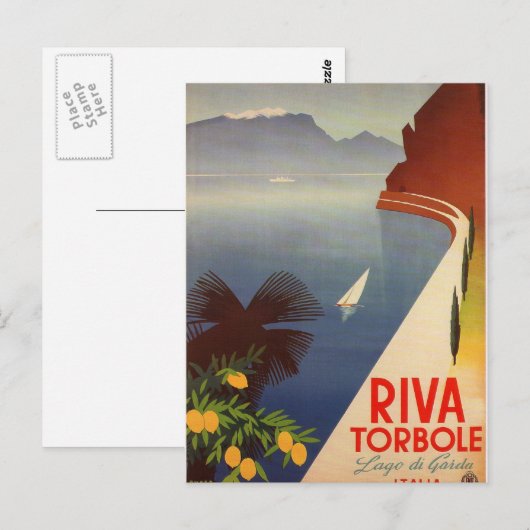 Riva Torbole、Lago di Garda ポストカード (正面/裏面)