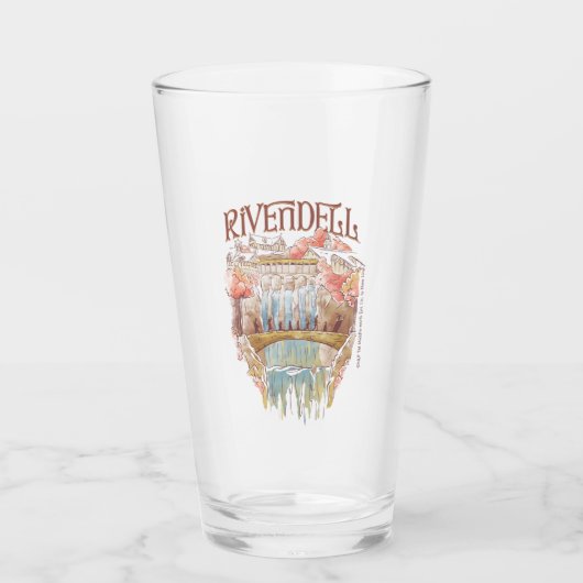 RIVENDELL™ フェローシップ水彩イラスト タンブラーグラス (正面)