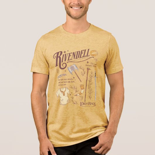 RIVENDELL™ 水彩コラージュ グラフィック トライブレンドTシャツ (正面)