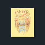 RIVENDELL™ Fellowship Watercolor Illustration キャンバスプリント<br><div class="desc">Escape to the hidden valley of Rivendell™ with this enchanting Lord of the Rings™ design inspired by the beauty and serenity of the Elven refuge. Featuring graceful bridges, cascading waterfalls, and elegant architecture nestled among autumn-kissed trees, this artwork captures the peaceful majesty of the Last Homely House. The Fellowship travels...</div>