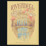 RIVENDELL™ Fellowship Watercolor Illustration マグネット<br><div class="desc">Escape to the hidden valley of Rivendell™ with this enchanting Lord of the Rings™ design inspired by the beauty and serenity of the Elven refuge. Featuring graceful bridges, cascading waterfalls, and elegant architecture nestled among autumn-kissed trees, this artwork captures the peaceful majesty of the Last Homely House. The Fellowship travels...</div>