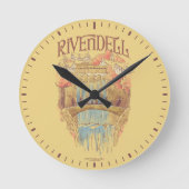 RIVENDELL™ Fellowship Watercolor Illustration ラウンド壁時計 (正面)