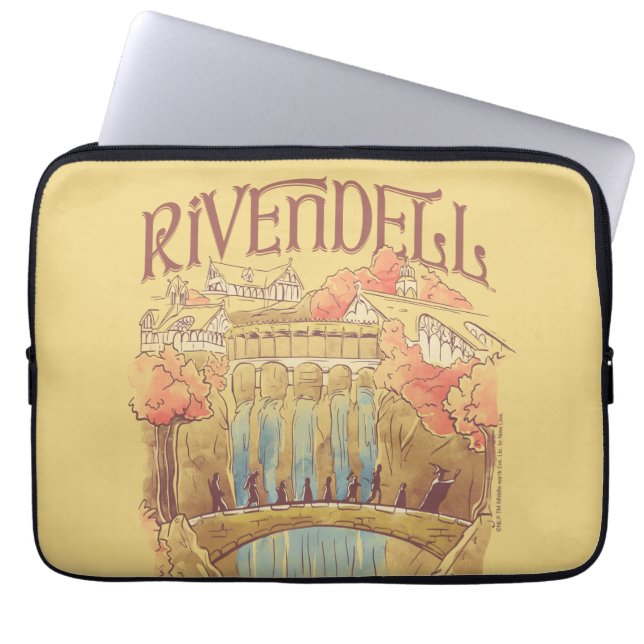 RIVENDELL™ Fellowship Watercolor Illustration ラップトップスリーブ (正面)