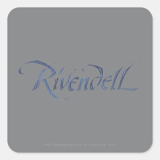 Rivendell Name Textured スクエアシール (正面)