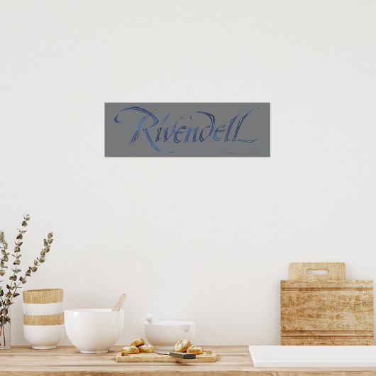 Rivendell Name Textured ポスター (キッチン)