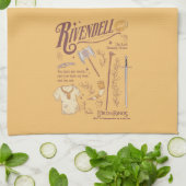 RIVENDELL™ Watercolor Collage Graphic キッチンタオル (折り畳み)