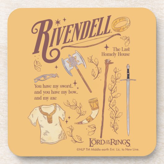 RIVENDELL™ Watercolor Collage Graphic コースター (正面)