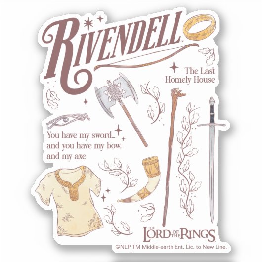 RIVENDELL™ Watercolor Collage Graphic シール (正面)