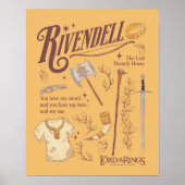 RIVENDELL™ Watercolor Collage Graphic ポスター (正面)