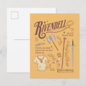RIVENDELL™ Watercolor Collage Graphic ポストカード (正面/裏面)