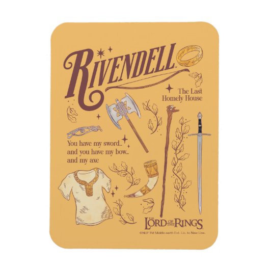RIVENDELL™ Watercolor Collage Graphic マグネット (縦)