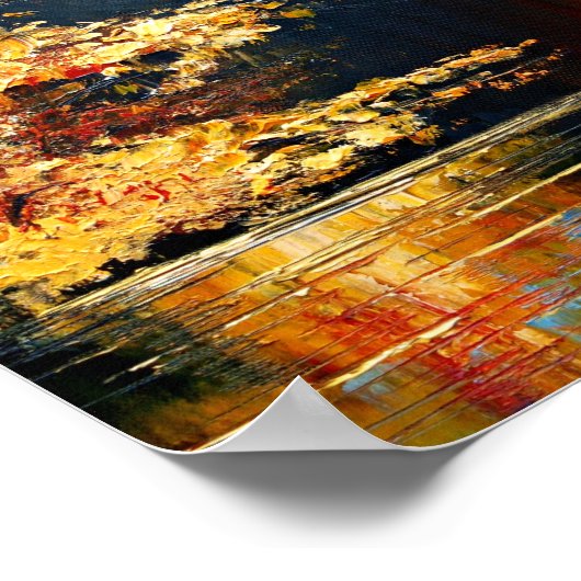 River, abstract painting. ポスター (角)