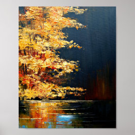 River, abstract painting. ポスター