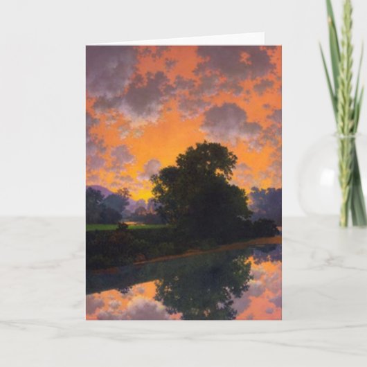 River at Scutney by Maxfield Parrish greeting card カード (正面)