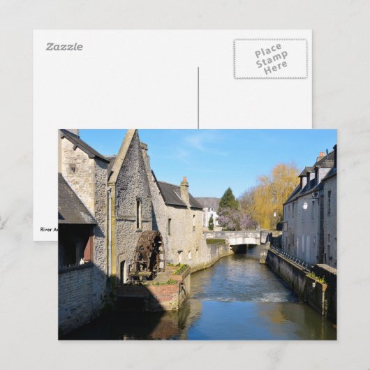 River Aure at Bayeuxフランス ポストカード (正面/裏面)