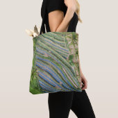River between coconut trees painting トートバッグ (クローズアップ)