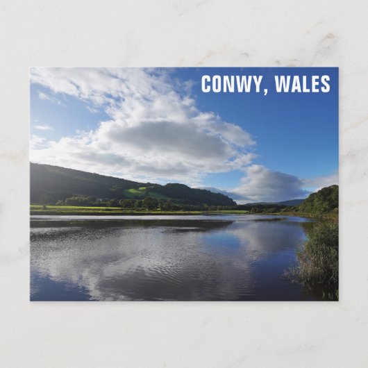 River Conwy Wales Welshトラベルフォト ポストカード (正面)
