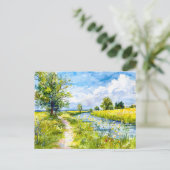 River Havelland Waterの色へのカントリーのパス ポストカード (スタンド正面)